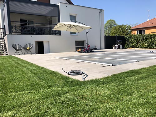 Gazon en rouleau installé à Ensisheim
