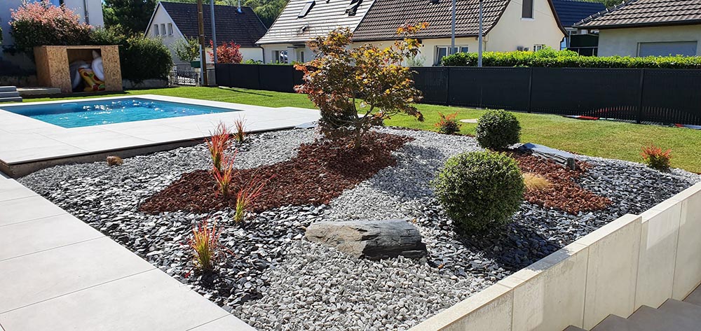 Gazon en rouleau installé à Brunstatt par paysagiste Alsacour